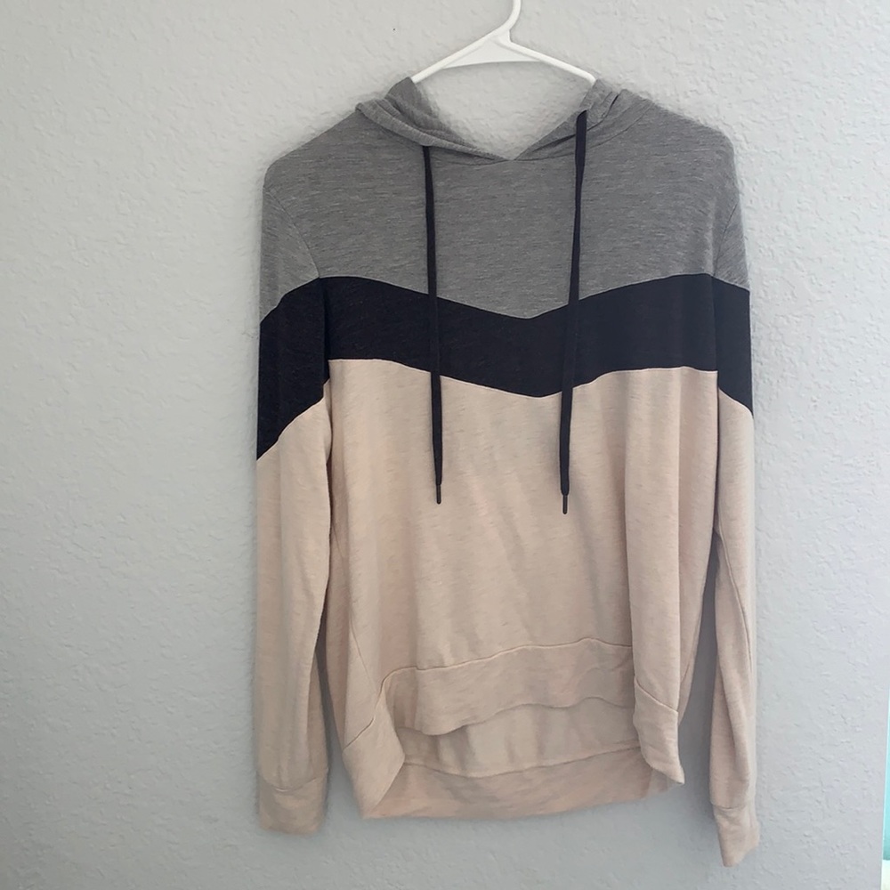 Cute hoodie colorblock soft comfortable